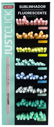 Marcador Fluor Morris Retractil Justclick Mrh-205 Pastel Expositor De 96 Marcador Fluor Morris Retractil Justclick Mrh-205 Pastel Expositor De 96