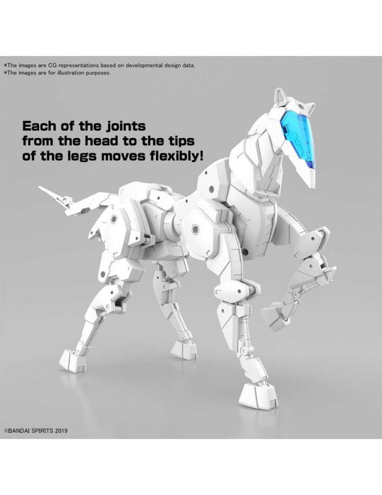 Bandai 30 Minutes Missions - 30MM EX ARM Vehi Horse Mecánico Blanco - Vehículo de Expansión / Kit de Modelo para Montar - Escala 1/144 - Compatible con la Serie
