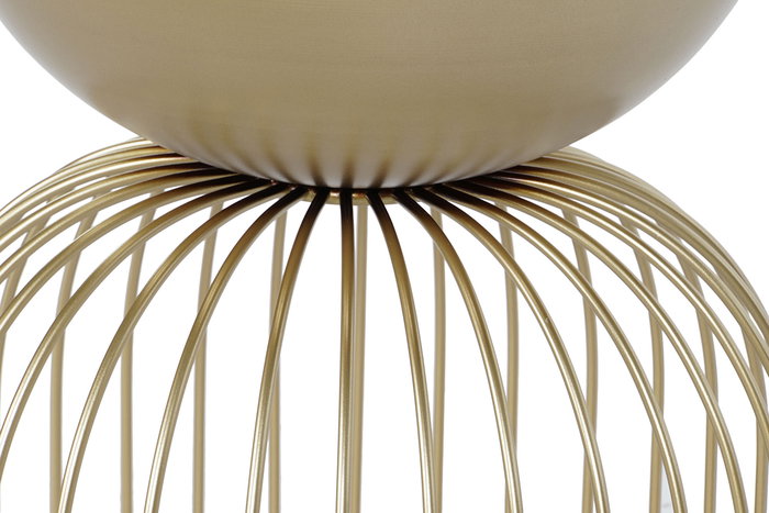 DKD Home Decor Mesita Auxiliar Vintage Dorado Marron Metal 55.5 x 53 x 55.5 cm