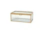 DKD Home Decor Joyero de Cristal y Metal Transparente y Dorado