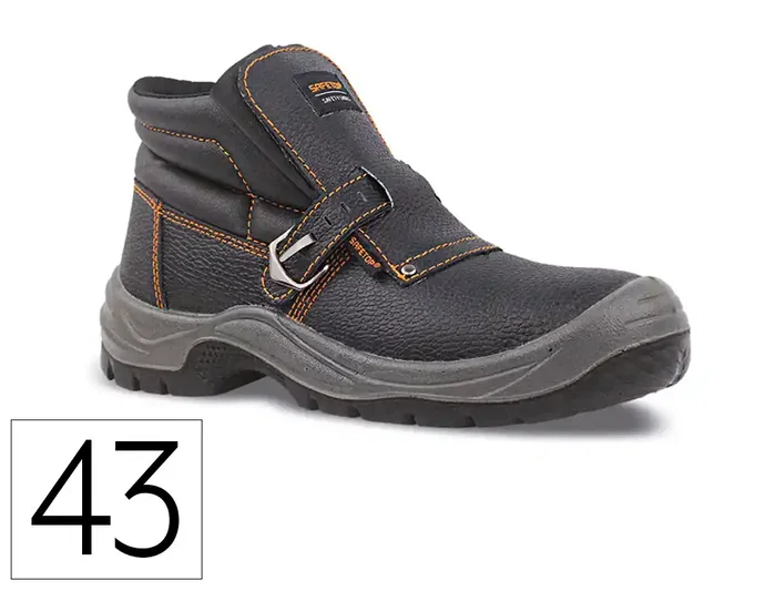 Safetop Nerio Bota de seguridad talla 43 cuero negro para soldadura Safetop Nerio Bota de seguridad talla 43 cuero negro para soldadura