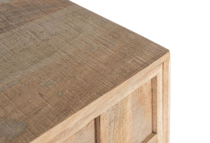 GINER Y COLOMER Aparador de Madera de Mango 4 Puertas, 175 cm de Largo, Acabado Natural, con Patas