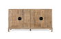 GINER Y COLOMER Aparador de Madera de Mango 4 Puertas, 175 cm de Largo, Acabado Natural, con Patas