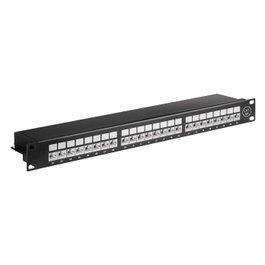 MicroConnect Panel de parches CAT6a de 24 puertos de 19 pulgadas