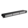 MicroConnect Panel de parches CAT6a de 24 puertos de 19 pulgadas