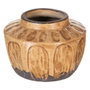 Jarrón Marrón Cerámica Decoración 15 X 15 X 11 cm (Set de 2)