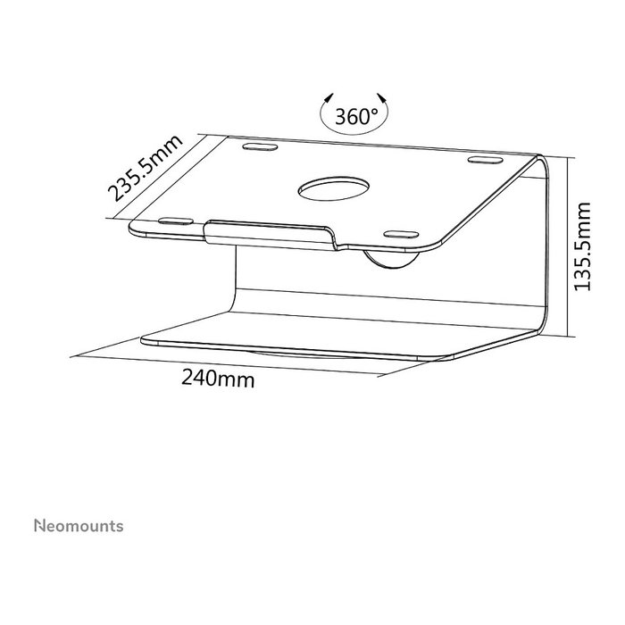 Neomounts NSLS050 Soporte para Portátil de 10-17 Pulgadas, Plata