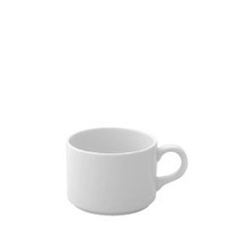 Prime Taza de té apilable de vitroporcelana 23 cl, modelo Taza Apilable, 11.2x8.5x6 cm (Set de 12)