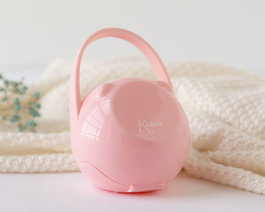 KioKids Portachupetes Con Gancho Rosa, +0 Meses, Apto Lavavajillas y Esterilizador