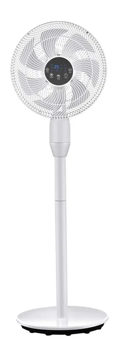 HTW HTW-VP-25YM Ventilador de Pie 35 cm, Blanco, 6 Velocidades, 3 Modos, Oscilante, 51 dB, Ajuste de Altura, Mando a Distancia