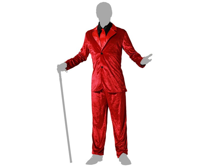 Atosa Disfraz de Vampiro con Traje Rojo y Corbata para Hombre Adulto Atosa Disfraz de Vampiro con Traje Rojo y Corbata para Hombre Adulto