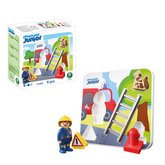 PLAYMOBIL JUNIOR Puzzle de Bomberos 72088 PLAYMOBIL JUNIOR Puzzle de Bomberos 72088