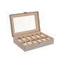 DKD Home Decor Joyero PU MDF Gris Oscuro 29,5x20x8 cm