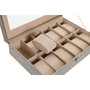 DKD Home Decor Joyero PU MDF Gris Oscuro 29,5x20x8 cm