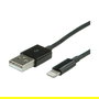 VALUE Cable Lightning a USB 1.8 m Negro, Carga y Sincronización