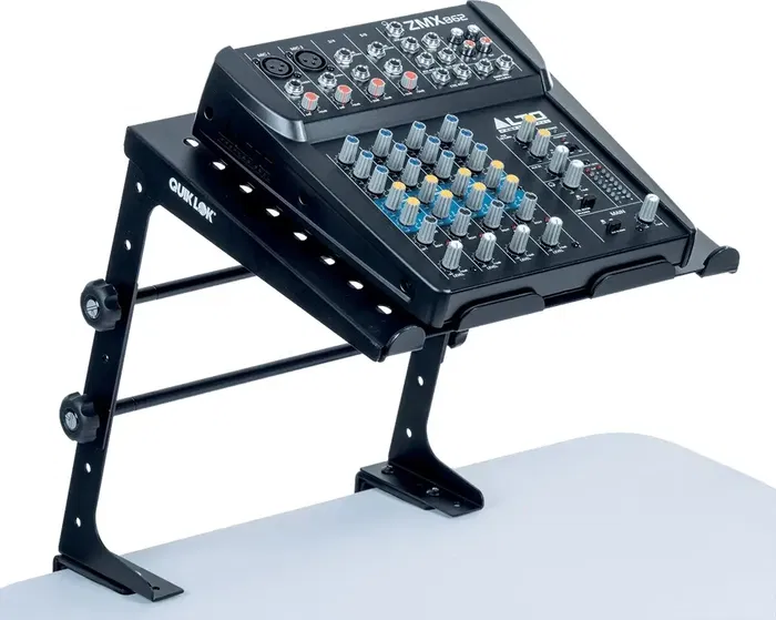 Quiklok Soporte Modular Multi Funcional para Teclado, Mesa de Mezclas y Ordenador, Altura Ajustable, Acero, 3.20 kg