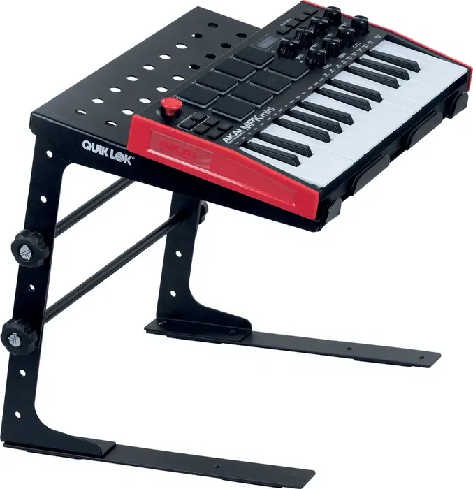 Quiklok Soporte Modular Multi Funcional para Teclado, Mesa de Mezclas y Ordenador, Altura Ajustable, Acero, 3.20 kg