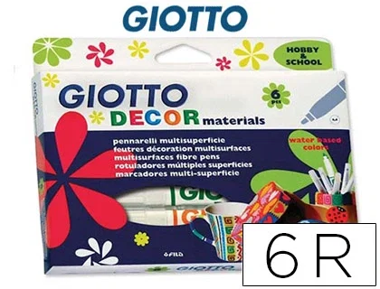 Giotto Rotuladores Decor Materials Colores Surtidos Estuche de 6