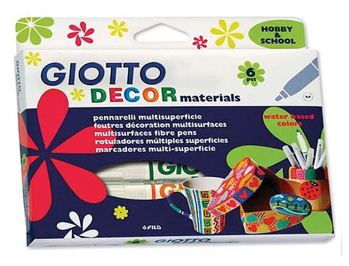 Giotto Rotuladores Decor Materials Colores Surtidos Estuche de 6