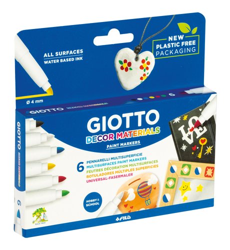 Giotto Rotuladores Decor Materials Colores Surtidos Estuche de 6