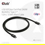 Club 3D Cable USB-C 80Gbps Certificado PD 240W/8K 240Hz 1.2 Metros Acero Inoxidable