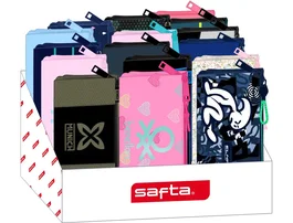 Safta Bolso escolar portatodo triple expositor