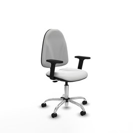 PIQUERAS Y CRESPO Silla de oficina Algarra con brazos 2D y base cromada
