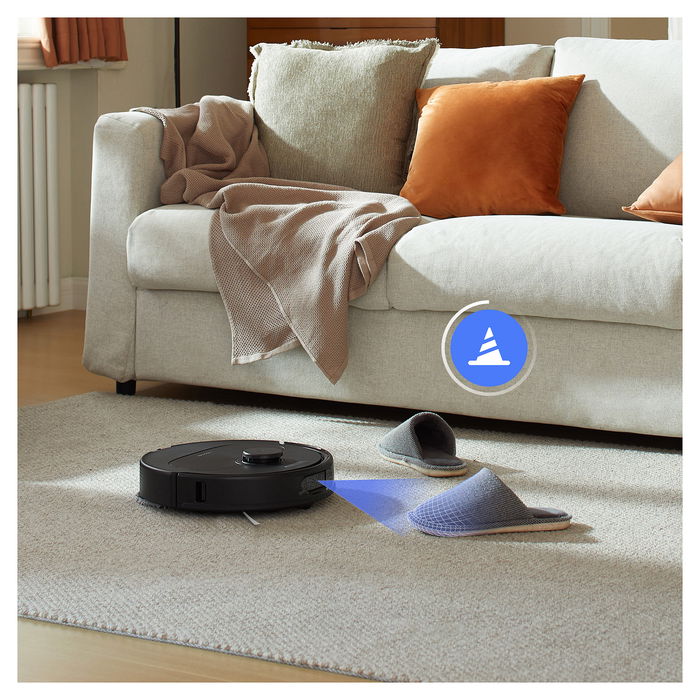 Roborock QR 598 Aspirador y Fregador Robot Negro con Estación Base Multifunción, LiDAR, 180 Min Autonomía, 8000 Pa Succión