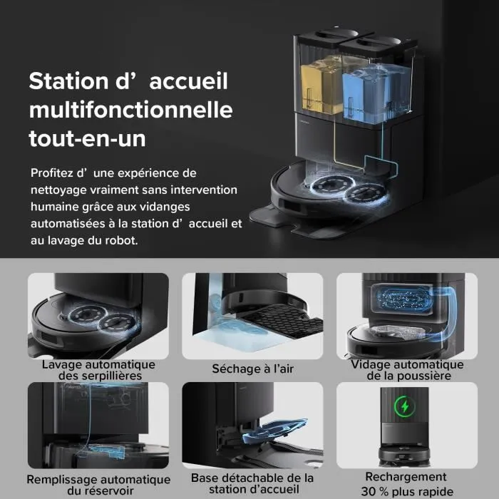 Roborock QR 598 Robot Aspirador 8000 Pa Estación Multifuncional Antienredos Roborock QR 598 Robot Aspirador 8000 Pa Estación Multifuncional Antienredos