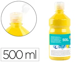 Liderpapel Tempera Liquida Escolar 500 ml Amarillo Superlavable