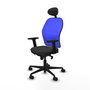 PIQUERAS Y CRESPO Silla de oficina Jorquera con mecanismo sincro, azul y negro