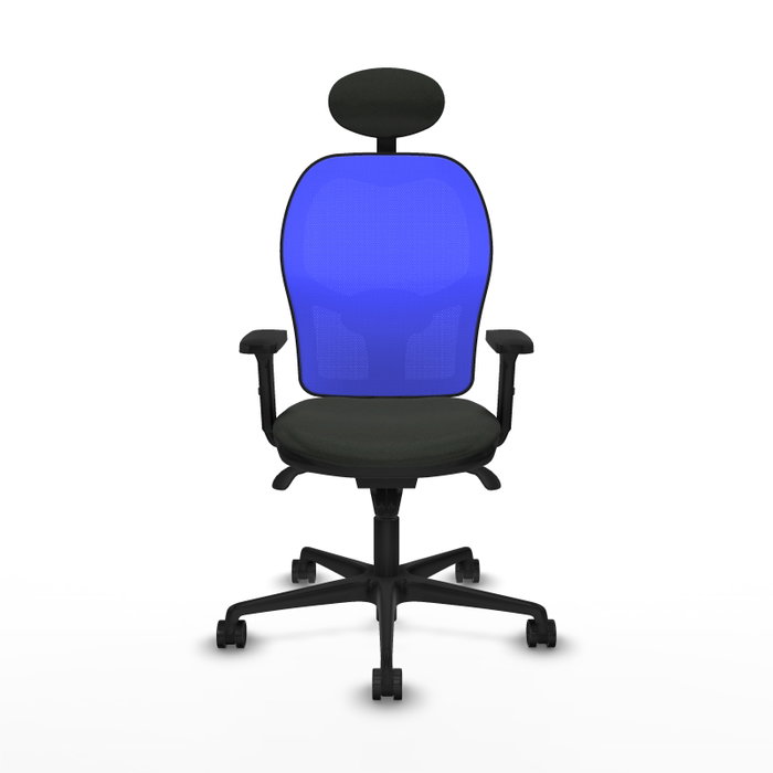 PIQUERAS Y CRESPO Silla de oficina Jorquera con mecanismo sincro, azul y negro PIQUERAS Y CRESPO Silla de oficina Jorquera con mecanismo sincro, azul y negro