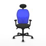 PIQUERAS Y CRESPO Silla de oficina Jorquera con mecanismo sincro, azul y negro