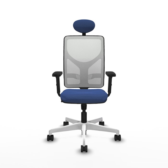 PIQUERAS Y CRESPO Silla de oficina Motilla con mecanismo Sincro, Azul marino y Blanco PIQUERAS Y CRESPO Silla de oficina Motilla con mecanismo Sincro, Azul marino y Blanco