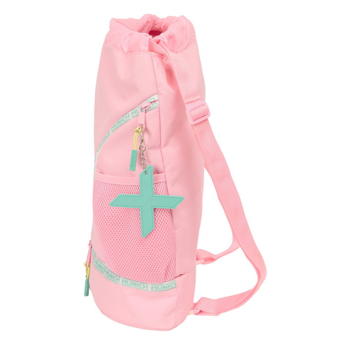 Bolsa Mochila con Cuerdas Munich Candy Rosa 35 x 40 x 1 cm