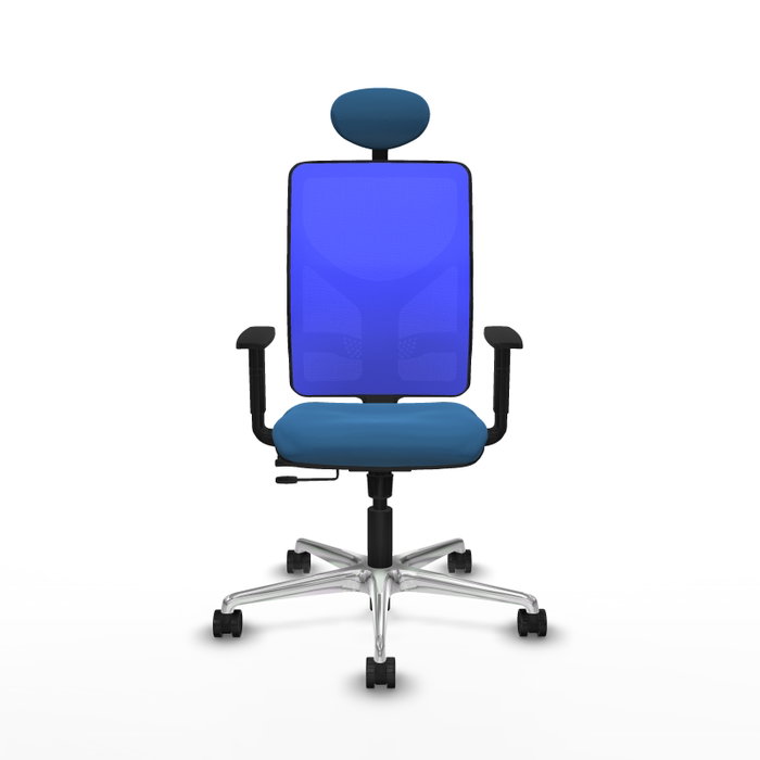 PIQUERAS Y CRESPO Silla de oficina Motilla con mecanismo Sincro/Traslack Azul