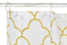 DKD Home Decor Cortina Geometrical glam Ambiente Glam Blanco Dorado 180 x 180 cm (6 Unidades)