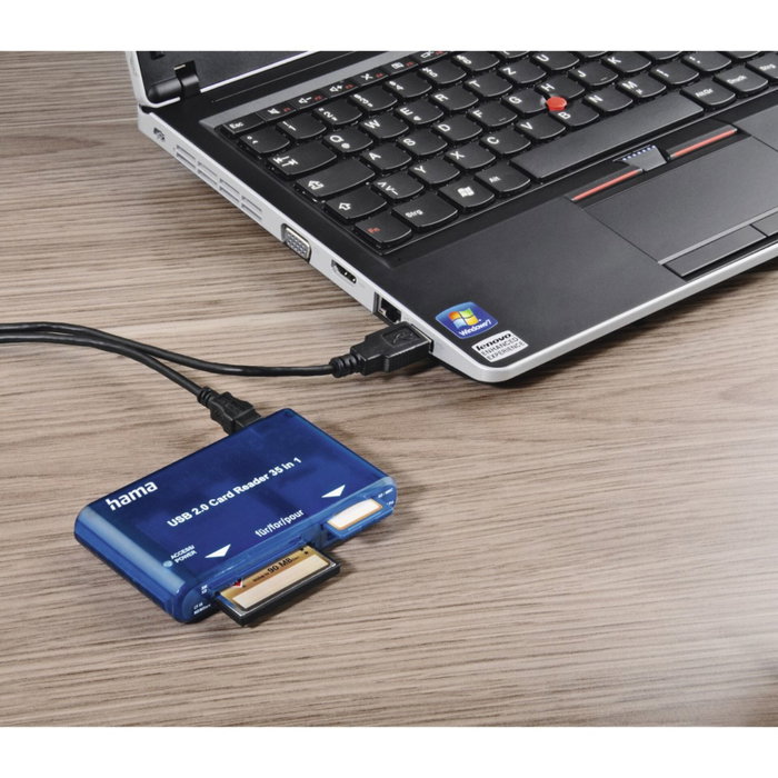 Hama Multi Card Reader 35 en 1 USB 2.0, Azul Hama Multi Card Reader 35 en 1 USB 2.0, Azul