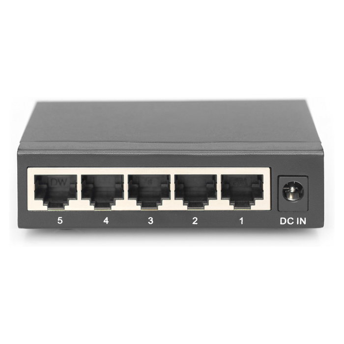 Digitus DN-80202-1 Switch de red Gigabit de 5 puertos con carcasa metálica