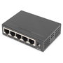 Digitus Conmutador Gigabit Ethernet de 5 Puertos, No Administrado (Unmanaged), Chasis Metálico, Full Duplex, Plug and Play, 10/100/1000 Mbps, 10 Gb/s de Capacidad de Conmutación
