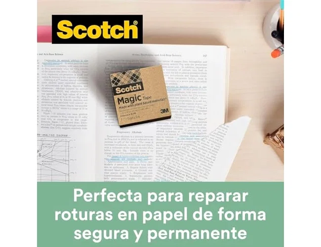 Scotch Magic Invisible Eco 33 m x 19 mm, pack de 9 unidades