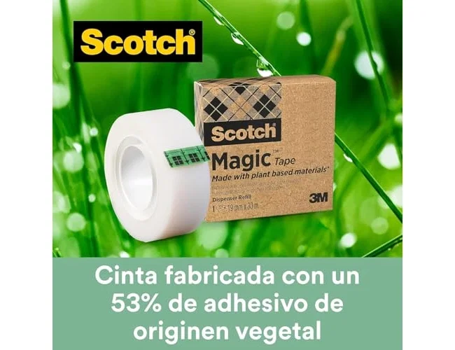 Scotch Magic Invisible Eco 33 m x 19 mm, pack de 9 unidades