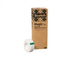 Scotch Cinta Adhesiva Magic Invisible Eco 33 mt x 19 mm Pack 9 Unidades