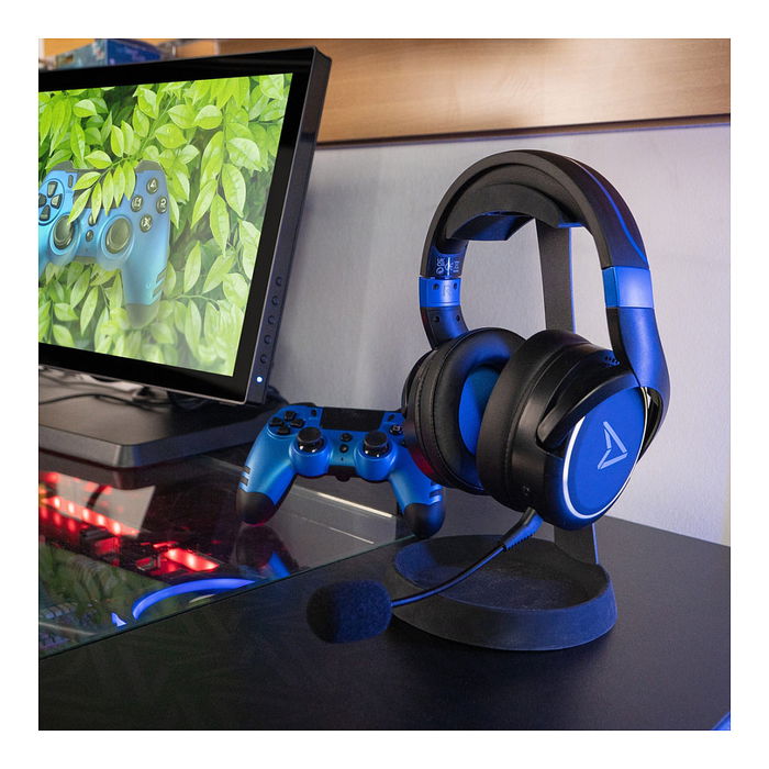 Steelplay JVAMUL00153 Slim Pack Mando Inalámbrico para PC, PlayStation 4 y PS3, Gamepad con Joystick Analógico, Botón Turbo, Color Azul Zafiro