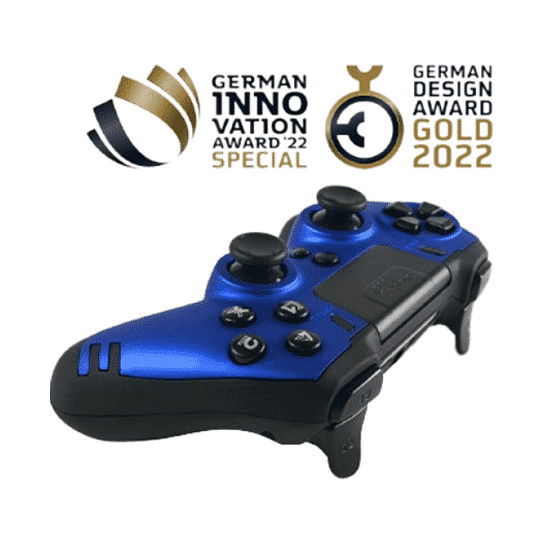 Steelplay JVAMUL00153 Slim Pack Mando Inalámbrico para PC, PlayStation 4 y PS3, Gamepad con Joystick Analógico, Botón Turbo, Color Azul Zafiro