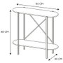 Home Deco Factory Consola Terra Nova MDF y Hierro 85x30x80 cm