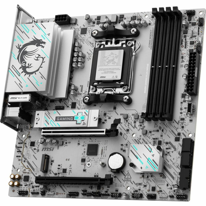 MSI B840M GAMING PLUS WIFI6E Blanco, AMD B840, Zócalo AM5, micro ATX