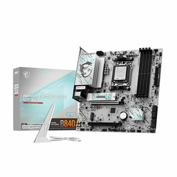 MSI B840M GAMING PLUS WIFI6E Blanco, AMD B840, Zócalo AM5, micro ATX