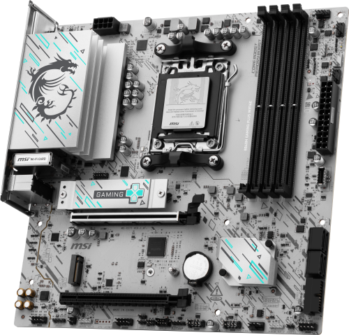 MSI B840M GAMING PLUS WIFI6E Blanco, AMD B840, Zócalo AM5, micro ATX