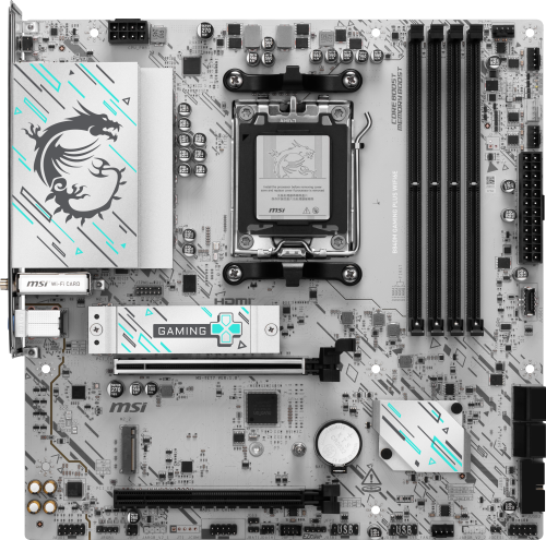 MSI B840M GAMING PLUS WIFI6E Blanco, AMD B840, Zócalo AM5, micro ATX